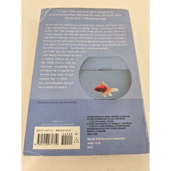 Out of My Mind by Sharon M. Draper (Paperback, 2010, Simon & Schuster) – Used - Picture 2 of 3